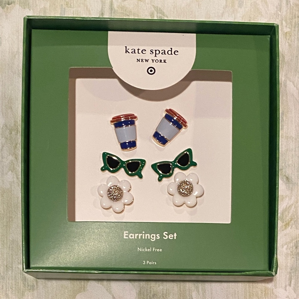 Kate Spade X Target Summer Earrings Set - set of 3 pairs